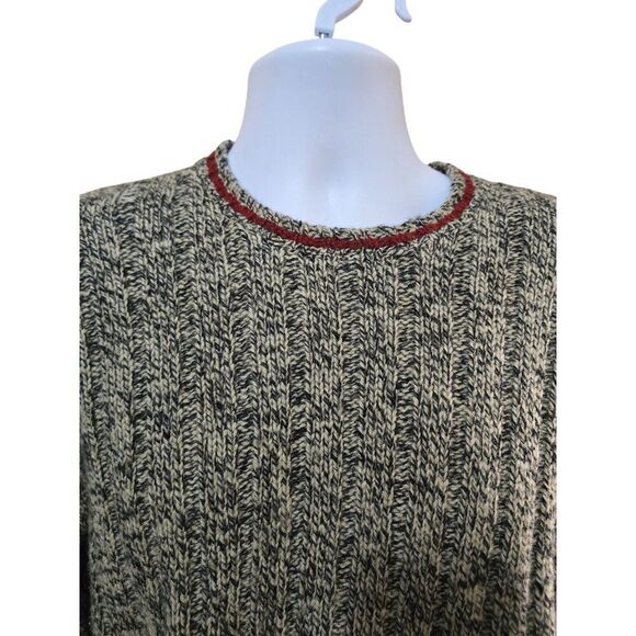 Vintage Polo Sport Ralph Lauren Wool Sweater Black/White Cable Knit fisherman - Picture 2 of 8